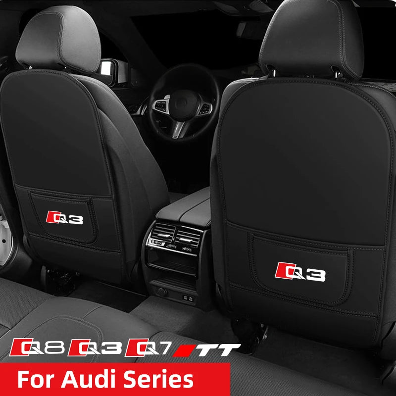 For Audi Q3 Q7 Q8 TT Car Seat Back Anti-Kick Protector Pad Rear Seat Anti-Dirty & Anti-Scratch Mat