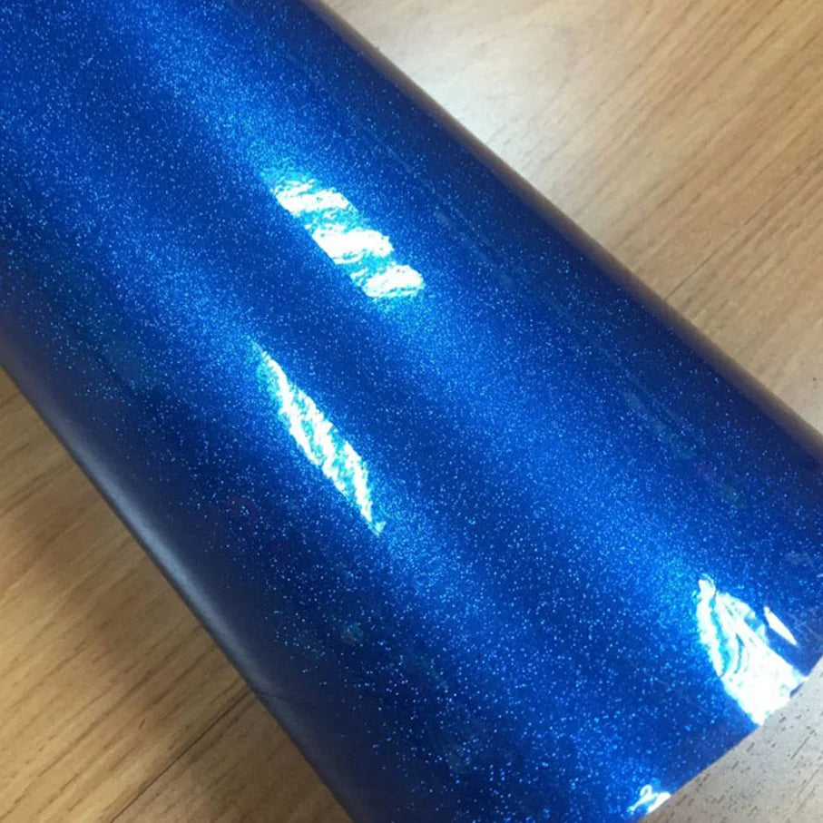 12/30/50/58X100CM/LOT FOR CHOICE Premium Blue High glossy diamond vinyl wrap film with air free bubble