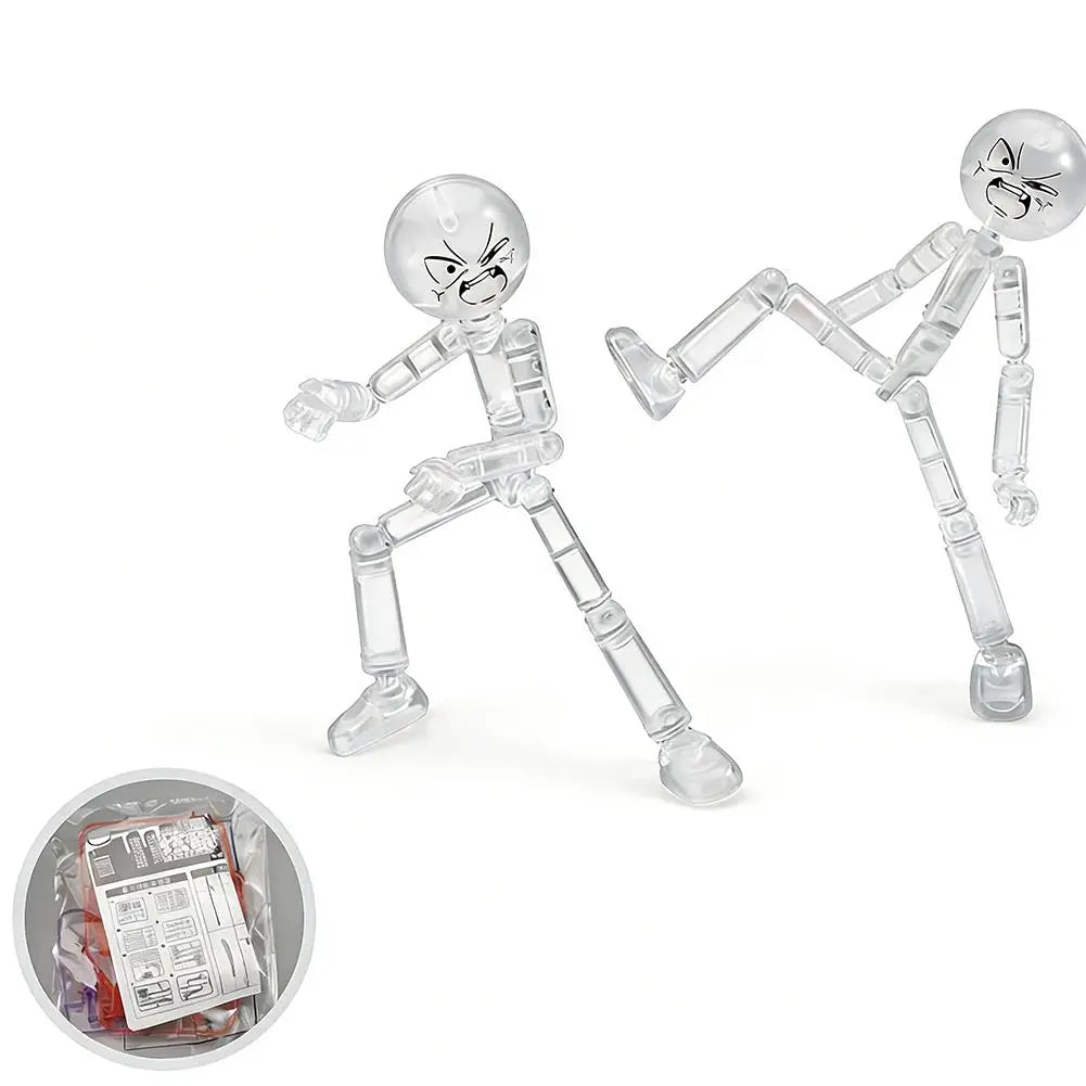 3D Printing Mannequin Multi-jointed Stickman Toy Stickman Action Figure Toy with Movable Joints Assembled Gifts For Kids Adult