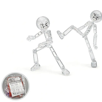 3D Printing Mannequin Multi-jointed Stickman Toy Stickman Action Figure Toy with Movable Joints Assembled Gifts For Kids Adult