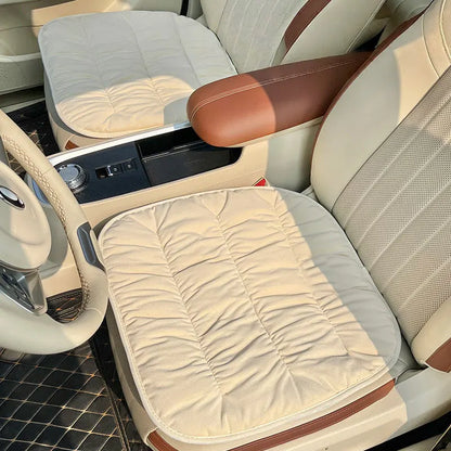 Universal Winter Car Seat Cover Cushion Thick Plush Pad Fashion Warm Front Chair Protector For Sedan SUV Car Accessories