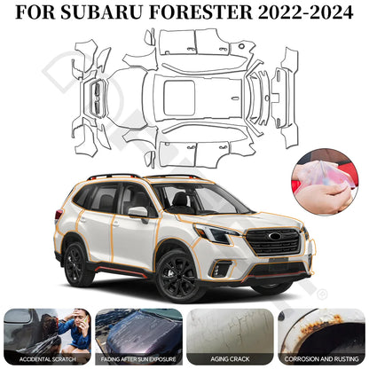 9Mil For Subaru Forester 2022-2024 PPF TPU Pre-cut Paint Protection Film Anti-Scratch Invisible Clear Resistant Car Wrap Film