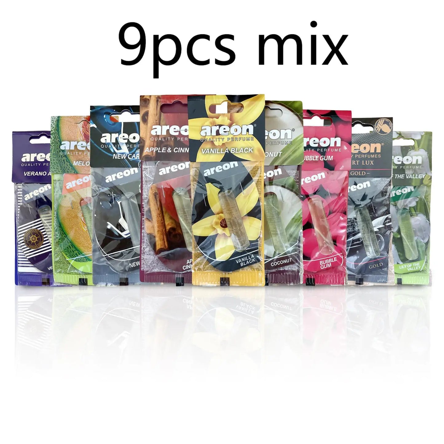 3-18pcs Car Air Freshener Natural Tea Fragrance Vehicle-mounted Hanging Vanilla Scent Water Drop-shaped Car Interior Accessory