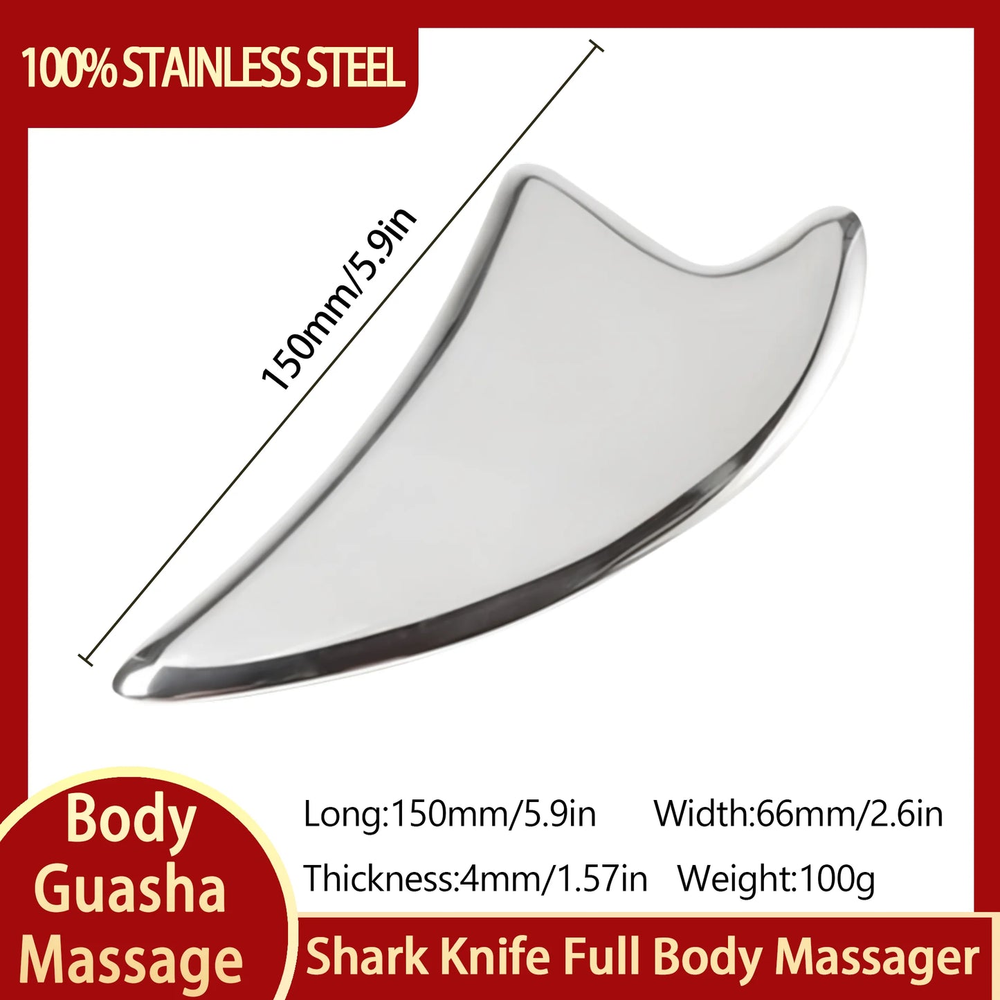 Stainless Steel Gua Sha Massage Tools Muscle Scraper Tool,Graston Tool Set for myofascial Release,Scar Tissue Massager for Back