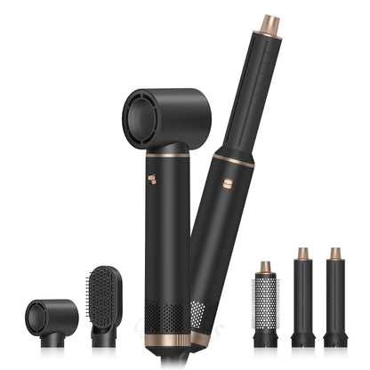 5-in-1 Air Blower Brush Hair Styler Ionic Hot Air Brush Curler & Straightener 1000W Detachable Heads Diffuser Salons Hair Tools