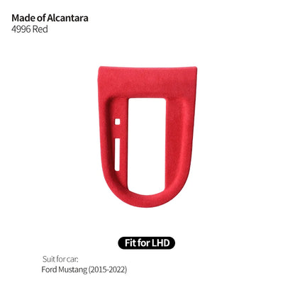 Made of Alcantara For Mustang Car Center Console Gear Shift Panel Trim Sticker and Gear Shift Boot Cover Interior Accessories