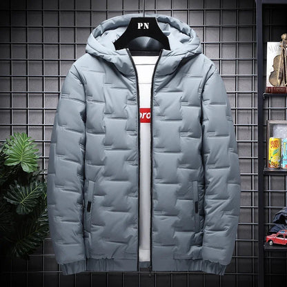 Fashion Winter Men's Padded Hooded Parkas Warm Clothes Trendy Down Cotton Puffer Jacket Loose Coats Thickened Warm Bread Jackets