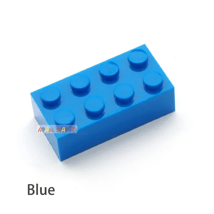 300pcs 2x4 Dot DIY Building Blocks Thick Figures Bricks Educational Creative Size Compatible With 3001 Plastic Toys for Children