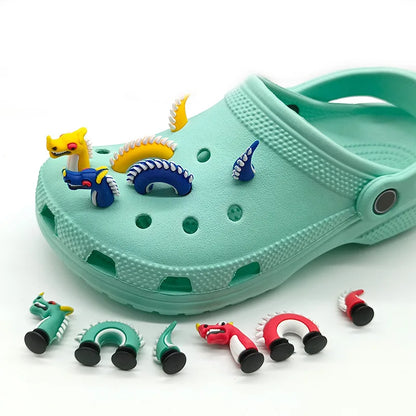Hit  Cute Cartoon Shoe Decoration Buckle Charms Accessories Head Top Dragon Snake Crocodile DIY Combination Kids BHL1245-cat