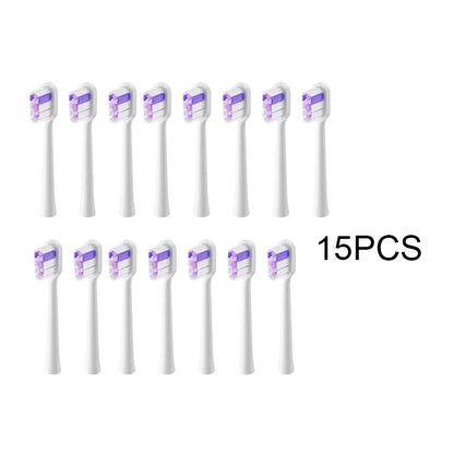 15pcs Brush Head Compatible with LaiFen LFTB01-P-A-S Sonic Electric Toothbrush Vacuum Packaging