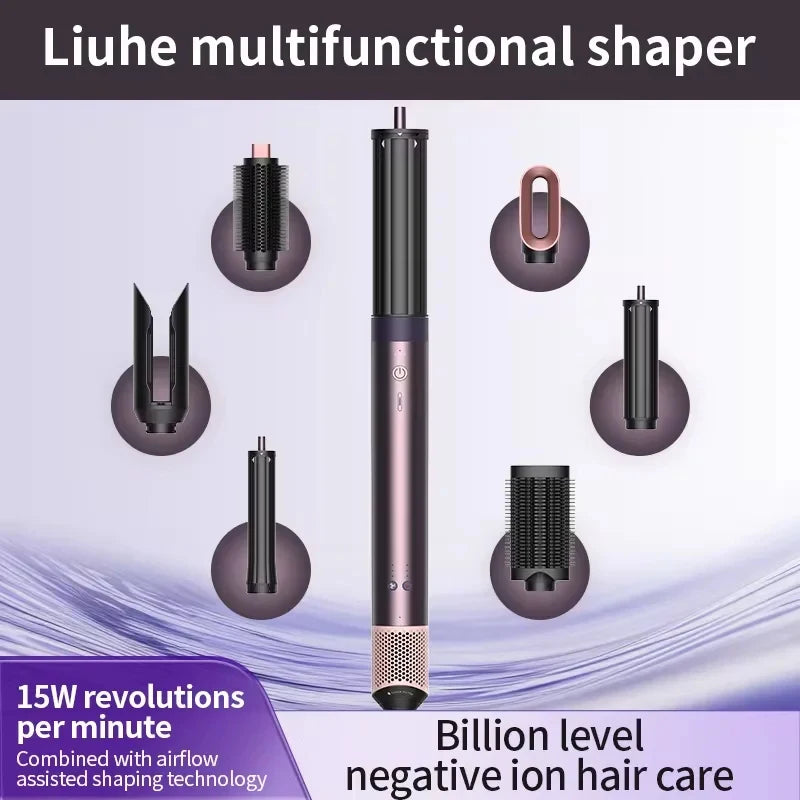2026New 150000 RPM High-Speed Hair Dryer 6 in 1 Professional Hair Styling Tools Set with Straightener Curling Iron Multifunction