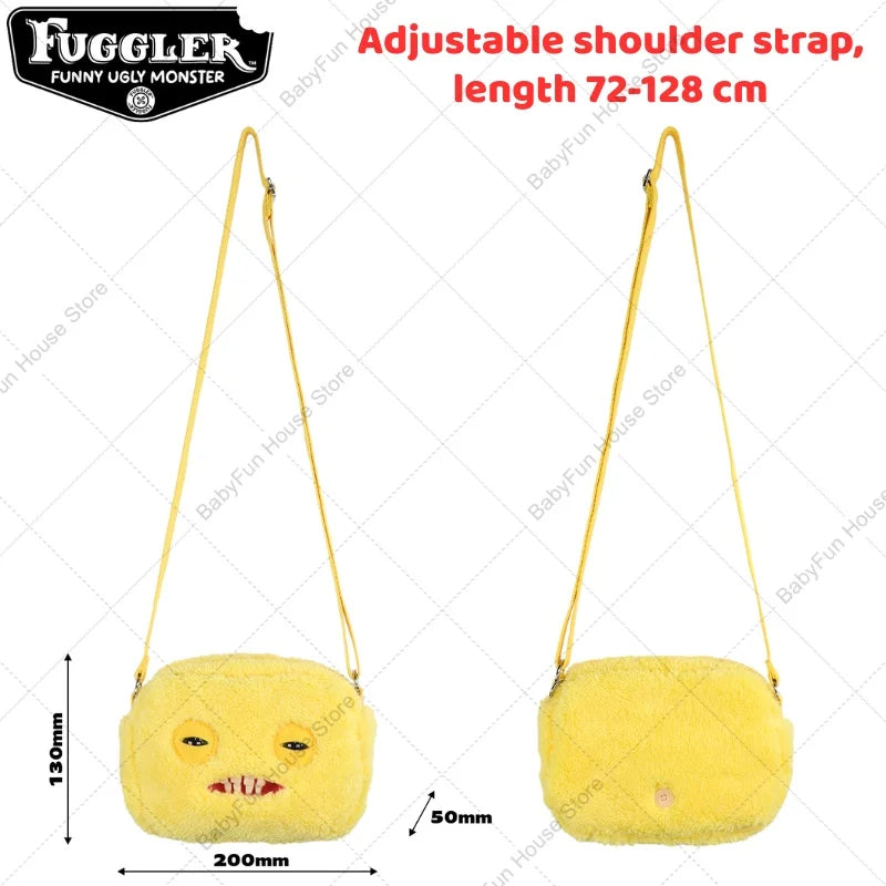 Original Fuggler Funny Ugly Teeth Monster Plush Toys Shoulder Bag Wide Eyed Weirdo Sphynx Cat Sir Belch Peluche Dolls Crossbags