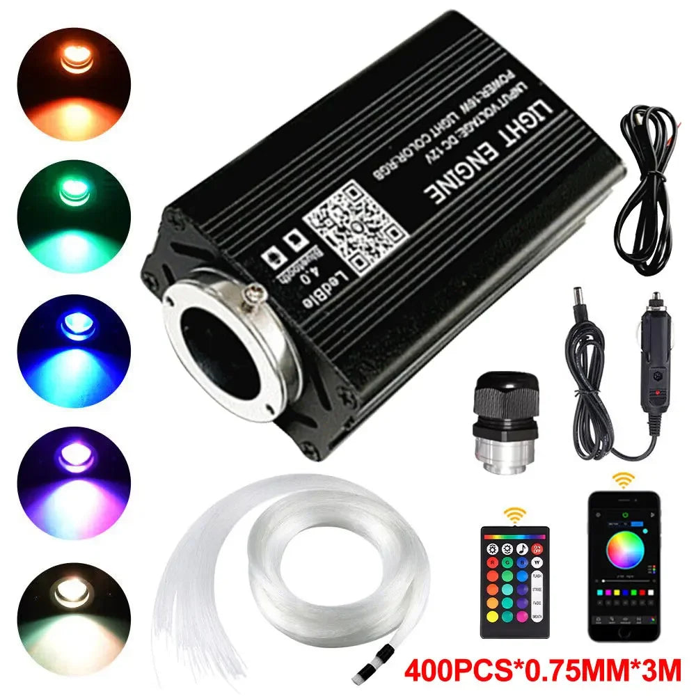 Starry Sky Roof LED Ambient Light RGB APP Control USB Car Interior Ceiling Atmosphere Lamp Universal for Sedan SUV Truck Decor