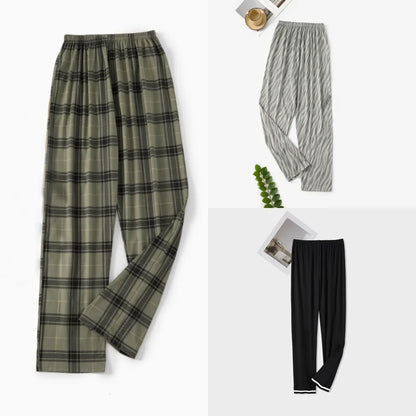 Spring, Autumn and Winter Men's Single-Piece Pajama Pants, Thickeneded Pants, Plus Fat, Large Size, Casual, Can Be Worn Outside, Fashionable Home Pants