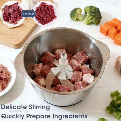 Electric Meat Grinder 304 Stainless Steel Food Chopper Multi Function Vegetable Fruit Pepper Garlic Mincer Baby Food Blender
