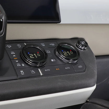 cheya Car central control air conditioner volume knob decorative cover For Land Rover Defender 110 2020+ Aluminum accessories