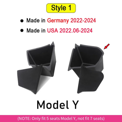 For 2025 2026 Tesla Model Y Juniper Rear Trunk Side Storage Box Trunk Bins Flocking or TPE Cover Trunk Organizer Mats Accessorie