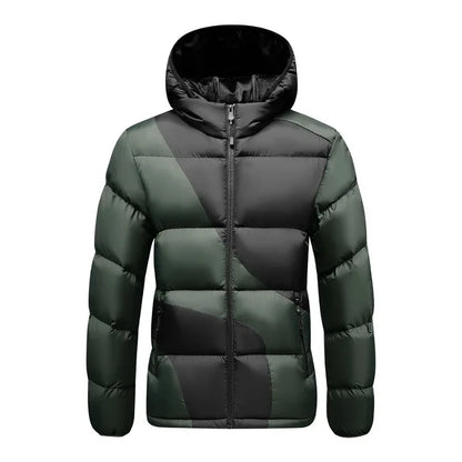 Graphene Self-Heating Men's Winter Jacket Thermal Auto Warm Up Thick Hooded Cotton Coat Outdoor Skiing Sports Loose Fit Parka