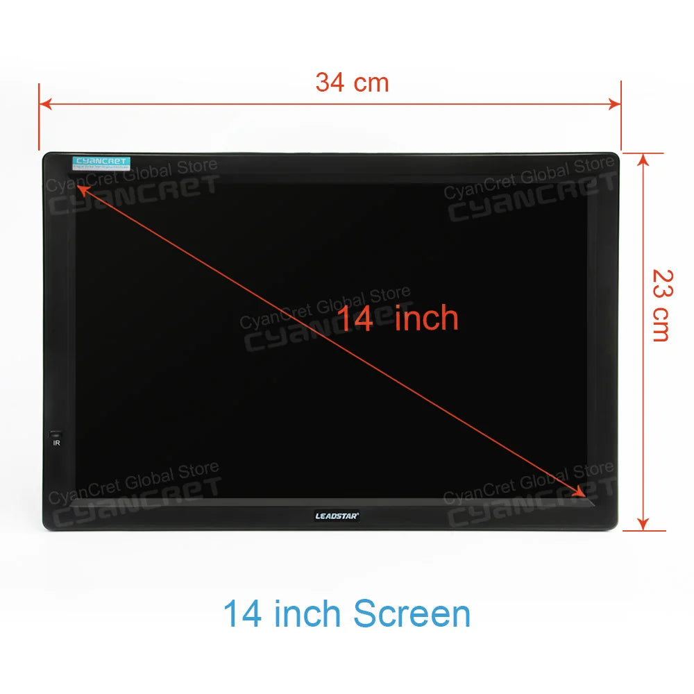 LEADSTAR 14 Inch HD Portable TV DVB-T2 ATSC ISDB-T tdt DTT Digital Analog Television Mini Small Car TV Support MP4 AC3 SD Card
