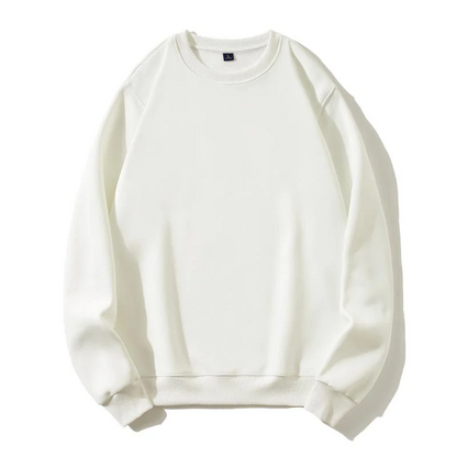 Fashion 100%Cotton Round Neck Sweater with fleece Custom Logo Printed Personal Group Brand Embroidery Design Men and Women thick