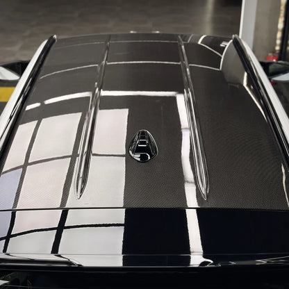 Glossy PET 6D Carbon Fiber Black Car Vinyl Wrap Film Self Adhesive Carbon Fiber Car Roof Color Change Decor Film Air Bubble Free