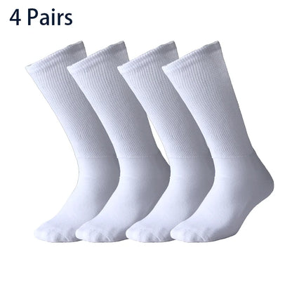 Men's Diabetic Socks Non‑Binding Top Loose Cuff, Seamless Breathable Comfort Socks for Swollen Feet & Blood Circulation Support