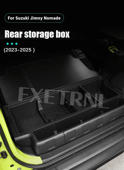For Suzuki Jimny 2023 2024 2025 JC74W JC74 5-Door Car Trunk Storage Box with Lid Storing Channel Storage Box Auto Modified