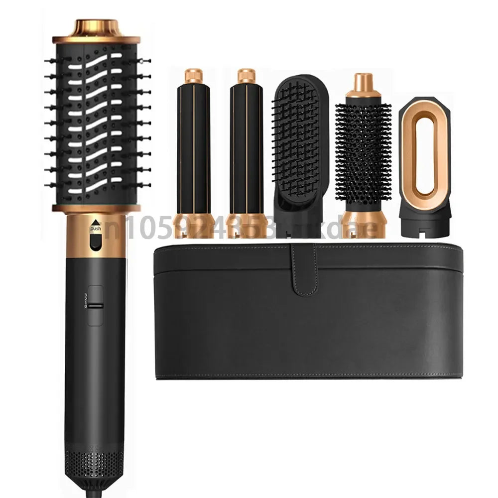 6 in 1 Hair Dryer Brush Hot Comb Set Professional Curling Iron Hair Straightener Styling Tool For Air styling Airwrap Hair Dryer