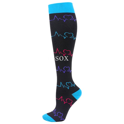 1Pair New Compression Stockings 20-30Mmhg Knee High Sports socks Fit Medical Varicose Veins Pregnant  Edema Diabetes Circulation