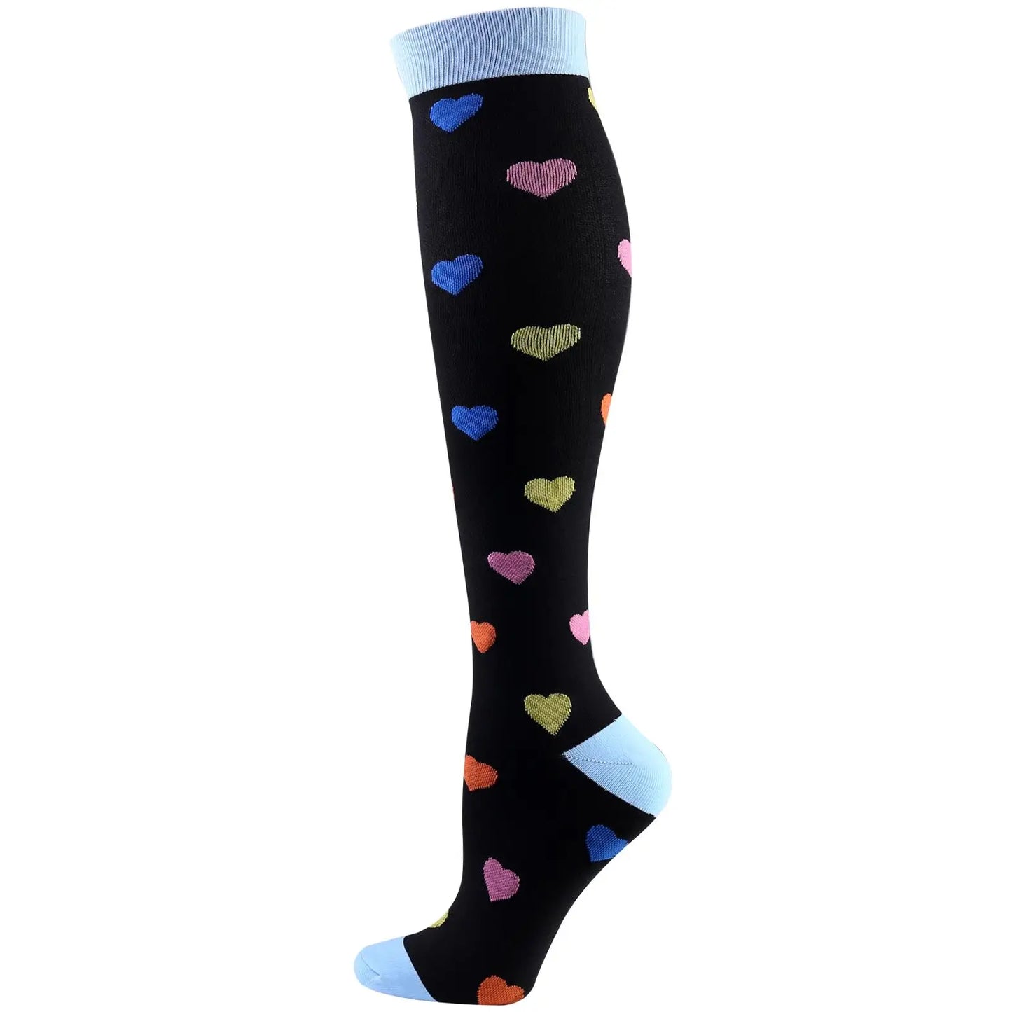 58 Styles Compression Socks 30 Mmhg Heart Star Stripe Socks New Unisex Golfs Tube Thigh Men Outdoor Long Pressure Stockings