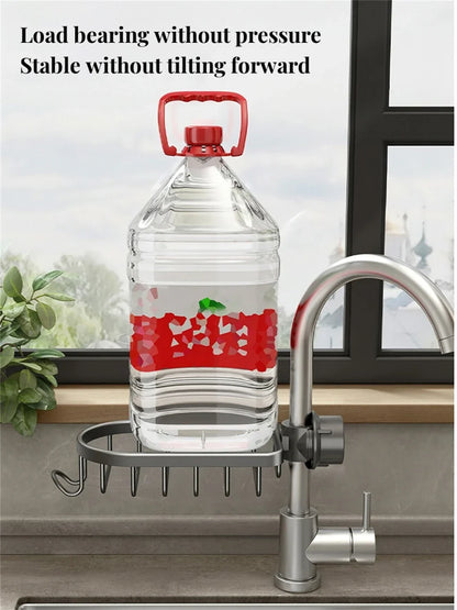 Kitchen Sink Drain Rack Sponge Storage Flexible Faucet Holder Soap Drainer Towel Rack Shelf Organizer Kitchen Accessories
