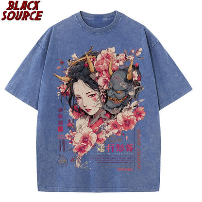 T240 Men'S Women'S Anime-Inspired Graphic T-Shirt Vibrant Dragon Floral Design Casual Summer Short Sleeve Tee Comfortable Round