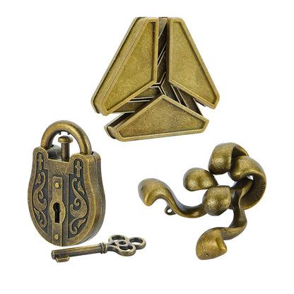 3PCS Classic IQ Metal Brain Teaser Puzzle Set High Difficult Brain Teaser Magic Toys Unlock Interlocking Games Juegos De Ingenio