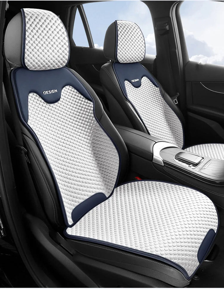 Universal Ice Silk Car Seat Cushion Breathable Seat Cover Sweat Absorption Cool Cushion Universal Split Single Sitting Rear Set