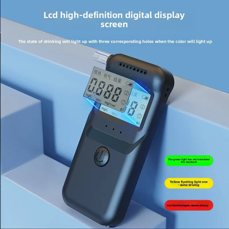 High Precision Portable Breathalyzer Alcohol Tester with Voice Prompt And Light Indicator Non-Contact Breath Analyzer for Drunk