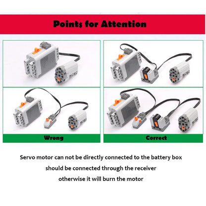 Power Functions Upgrate Motor Technical Parts MOC Multi Tool Servo Train Motor 8293 8883 Building Blocks Receiver Control Set