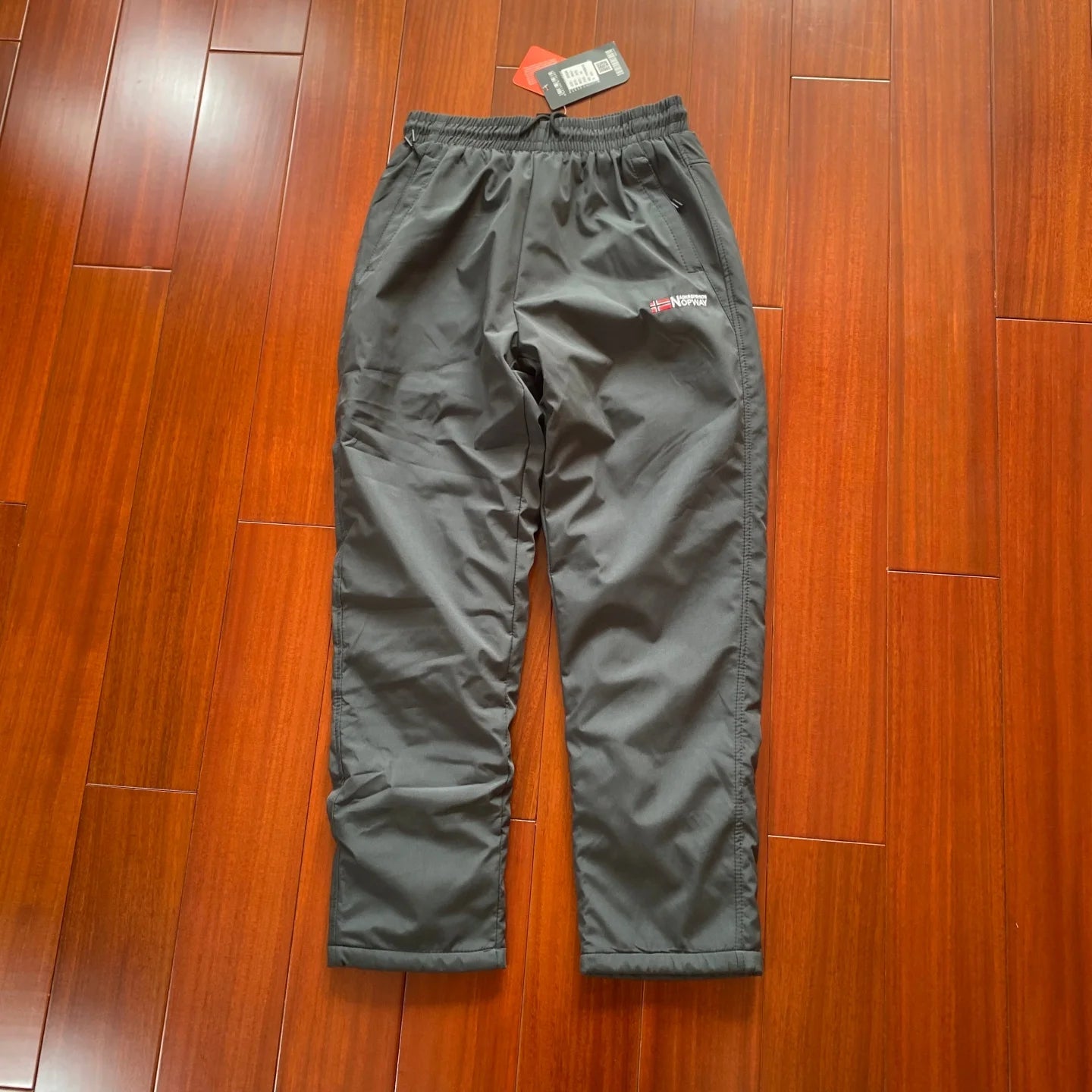 Thickened Fleece Lined Outdoor Windproof Sports Trousers Zipper Straight Leg Casual Pants for Men Autumn Winter Warm Trousers