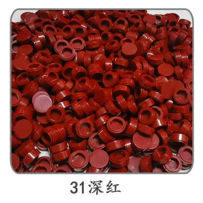 900pcs 52 Colors City Building Blocks Flat Tile 1x1 Round Bricks DIY Enlighten Blocks Parts 98138 Blocks for Children Boys Girls