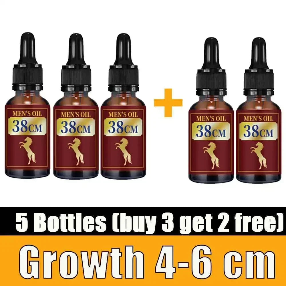 Men's Penis Thickening Enlargement Massage Oil XXL Growth Erection Lubricant with Plant Extracts for Male Sexual Health