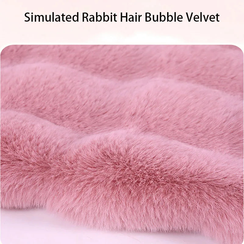 Winter Plush Rabbit Covers Car Seats Cushion Universal Keep Warm Ultra-Soft Auto Chair Protector Pad Car Interior Accessories