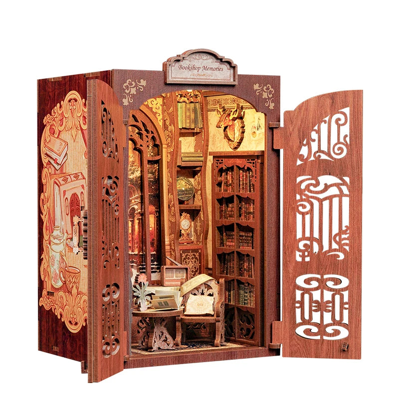 Cutebee DIY Dollhouse Kit Wooden Doll Houses Miniature Doll house Assembled With Light  Model Casa for Children Adult Gifts