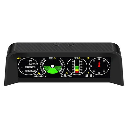 Newest Car Inclinometer Offroad Clinometer with HUD GPS Speedometer & Compass Time Volt Display for Universal Vehicles 12V 24V