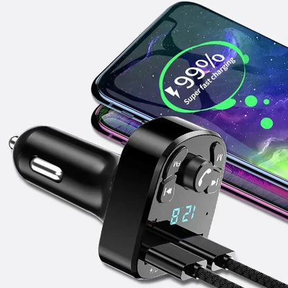 1/2/4/8/10Pcs Car Mp3 Player Dual Usb Fast Charger Fm Bluetooth Receiver Bluetooth Compatible 5.0 Fm Transmitter Usb Flash Drive