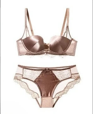 Set Intimo Pizzo Leopardato Chic Stile Francese Reggiseno Push Up Seno Piccolo Antiaccadimento Taglie Comode S-XL Hot Sale Set