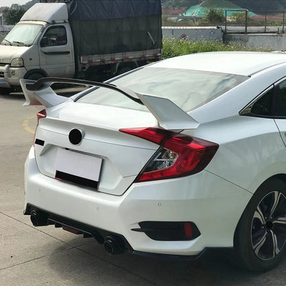 Racing Rear Trunk Spoiler Wing Tail Tuning Accessories Boot Lip Airfoil Body Kit For Honda Civic FC1 10th 4 Door Sedan 2016-2020