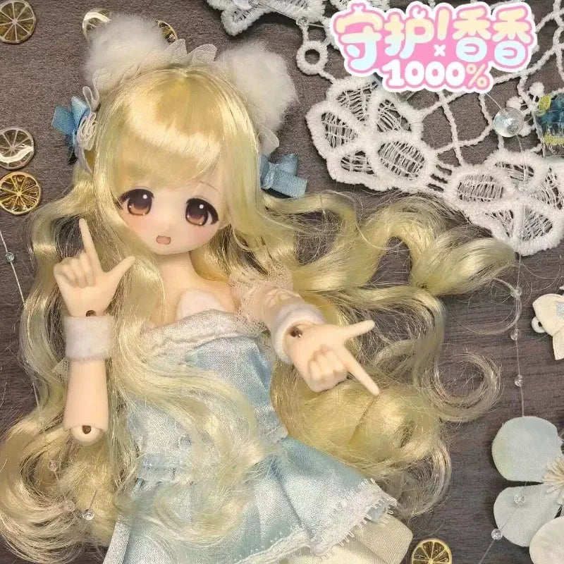 Genuine Guardian Xiangxiang 1/6 Scale Hand-Rooted Hair BJD Blind Box Posable Ball Joint Doll Cute Trendy Desktop Ornament