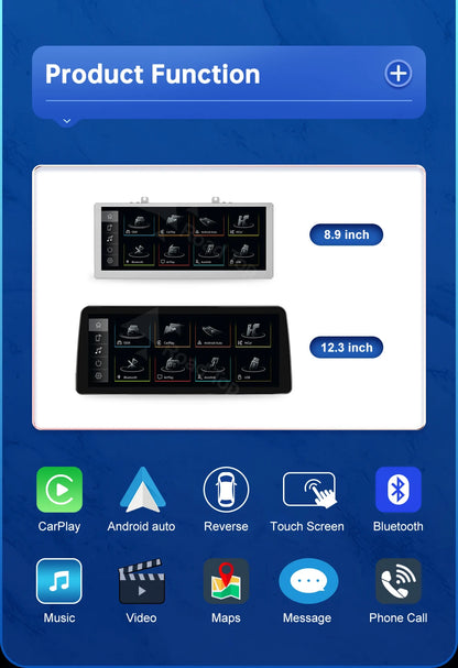 CN Road Top 8.9 12.3'' Touch Screen Multimedia Player Andriod Auto Link For Audi A4 S4 B8 2009-2015 GPS Carplay Display Car Play