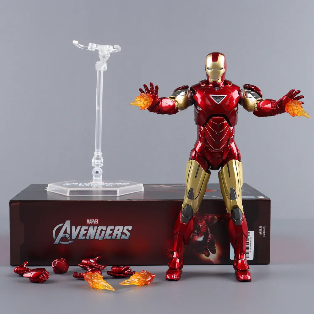 Marvel Avengers ZD Toys Iron Man MK3 MK1 MK6 MK7 MK5 Tony Stark Iron Patriot War Machine Action Figure Ironman Collect Toy Gift
