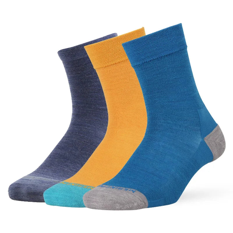 ZEALWOOD Merino Wool Running Socks Men Women No Show/Ankle/Crew Anti-blister Cushion Athletic Socks Ultra-Light Tennis 1/3 Pairs