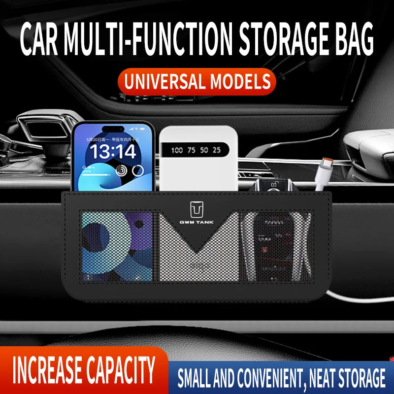 GWN TANK 300 500 Hybrid 400 700 Key Cover Accessories Car Seat Side Pocket Organizer Purse Bag Car Interior